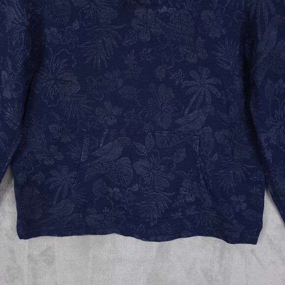 Tommy Bahama Indi Floral Sweatsuit Indigo Pullover Jacket Large & Jogger Small - Picture 4 of 16